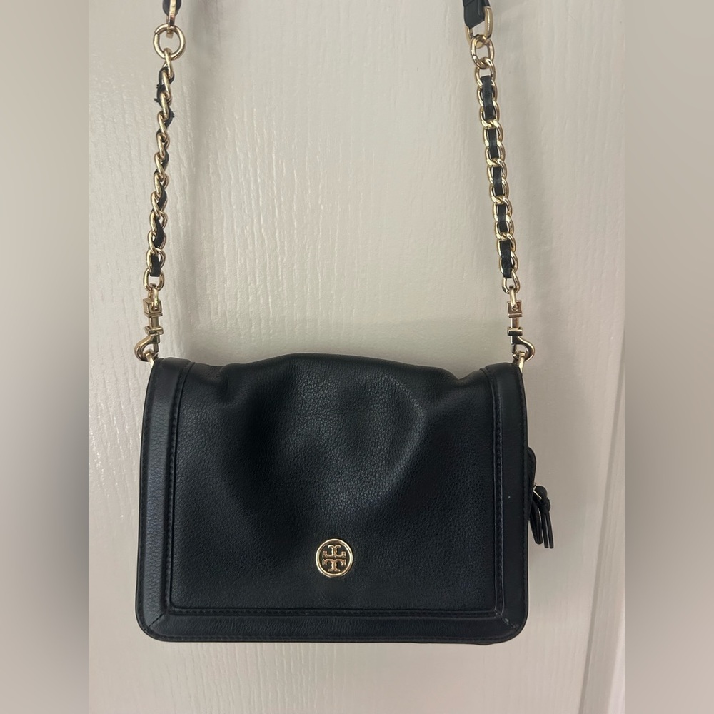 Tory Burch Landon Pebbled Leather Crossbody Bag
